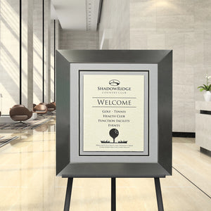 Architectural Stainless Steel Directional Signage Front Loading Frame