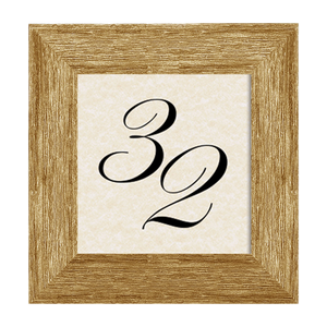 Barnwood Wooden Table Number Frame - Brown