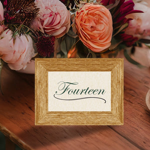 Barnwood Wooden Table Number Frame - Brown