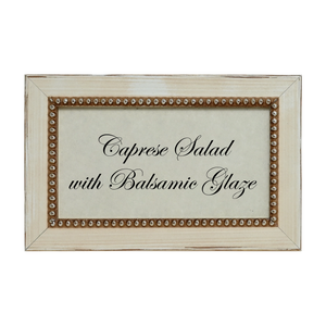 Versailles Beaded Wooden Buffet Sign Frame - Cream