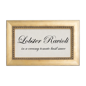 Versailles Beaded Wooden Buffet Sign Frame - Gold