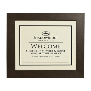 Buckingham Leather Directional Signage Front Loading Frame