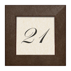 Buckingham Leather Table Number Frame
