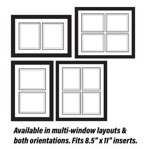 Keystone Walnut Directional Signage Front Loading Frame
