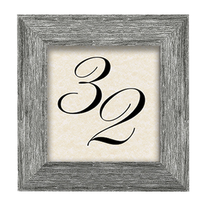 Driftwood Wooden Table Number Frame - Grey