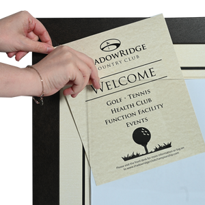 Keystone Walnut Directional Signage Front Loading Frame