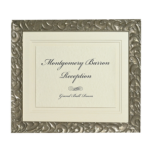 Milano Silver Directional Signage Front Loading Frame