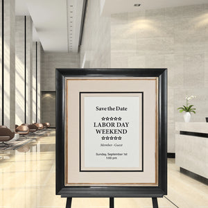 Pavilion Collection Directional Signage Front Loading Frame - Black