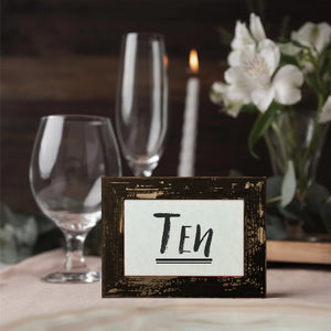 Saddle Ranch Table Number Frame - Black Shadow