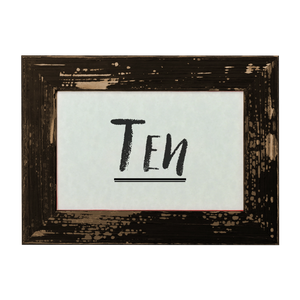 Saddle Ranch Table Number Frame - Black Shadow