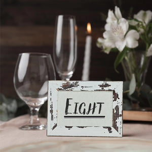 Saddle Ranch Table Number Frame - White Mountain