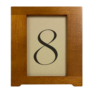Shaker Wooden Table Number Frame - Brown