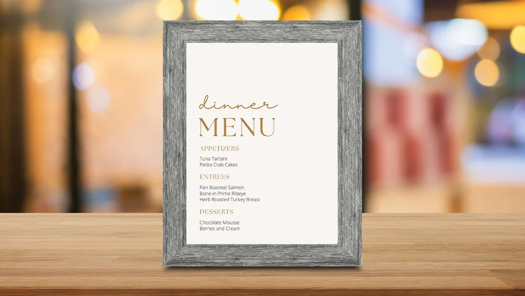 Seasonal Menu Signage for F&B