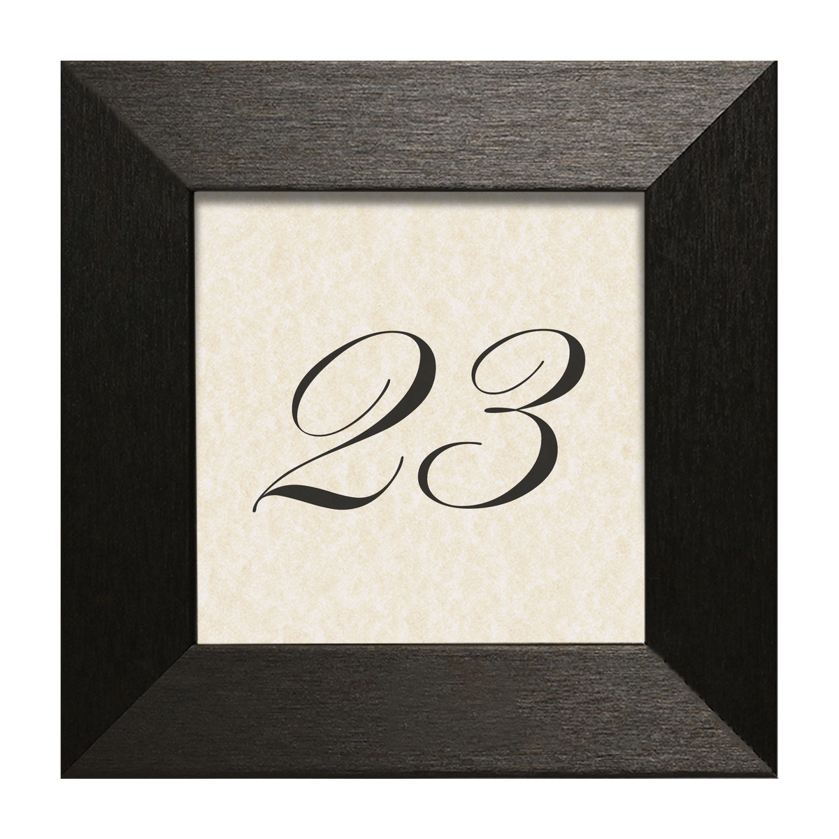 Aero Brushed Black Table Number Frame