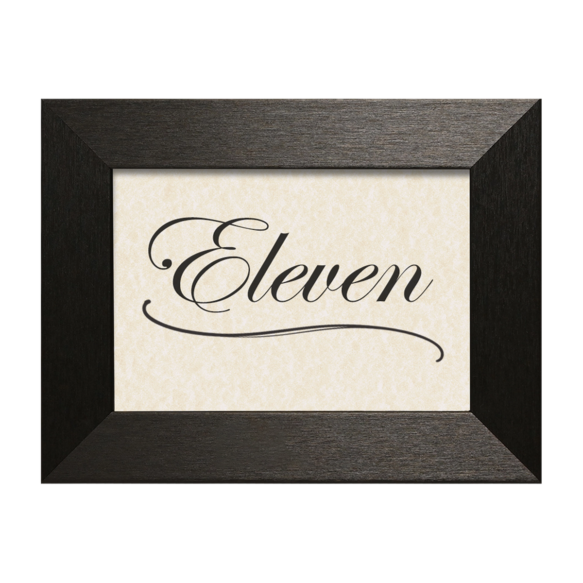 Aero Brushed Black Table Number Frame