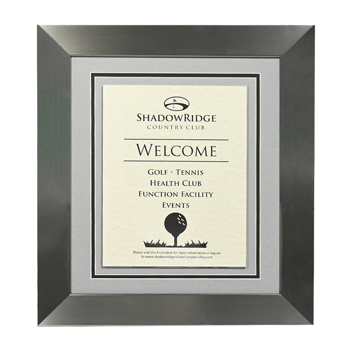 Architectural Stainless Steel Directional Signage Front Loading Frame