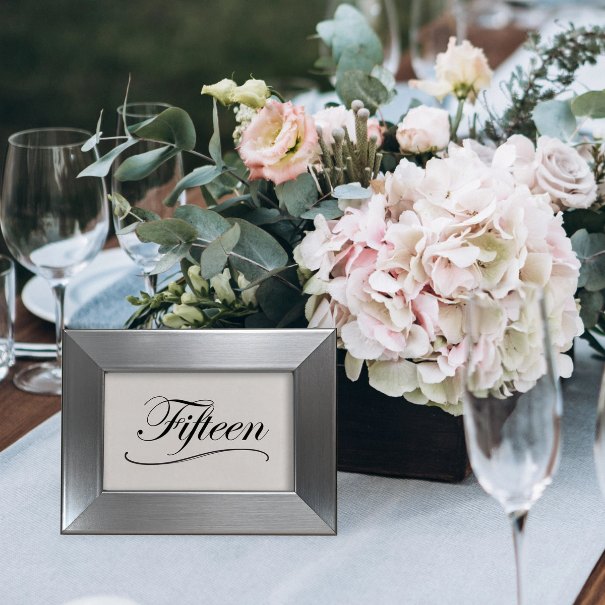 Architectural Stainless Steel Table Number Frame