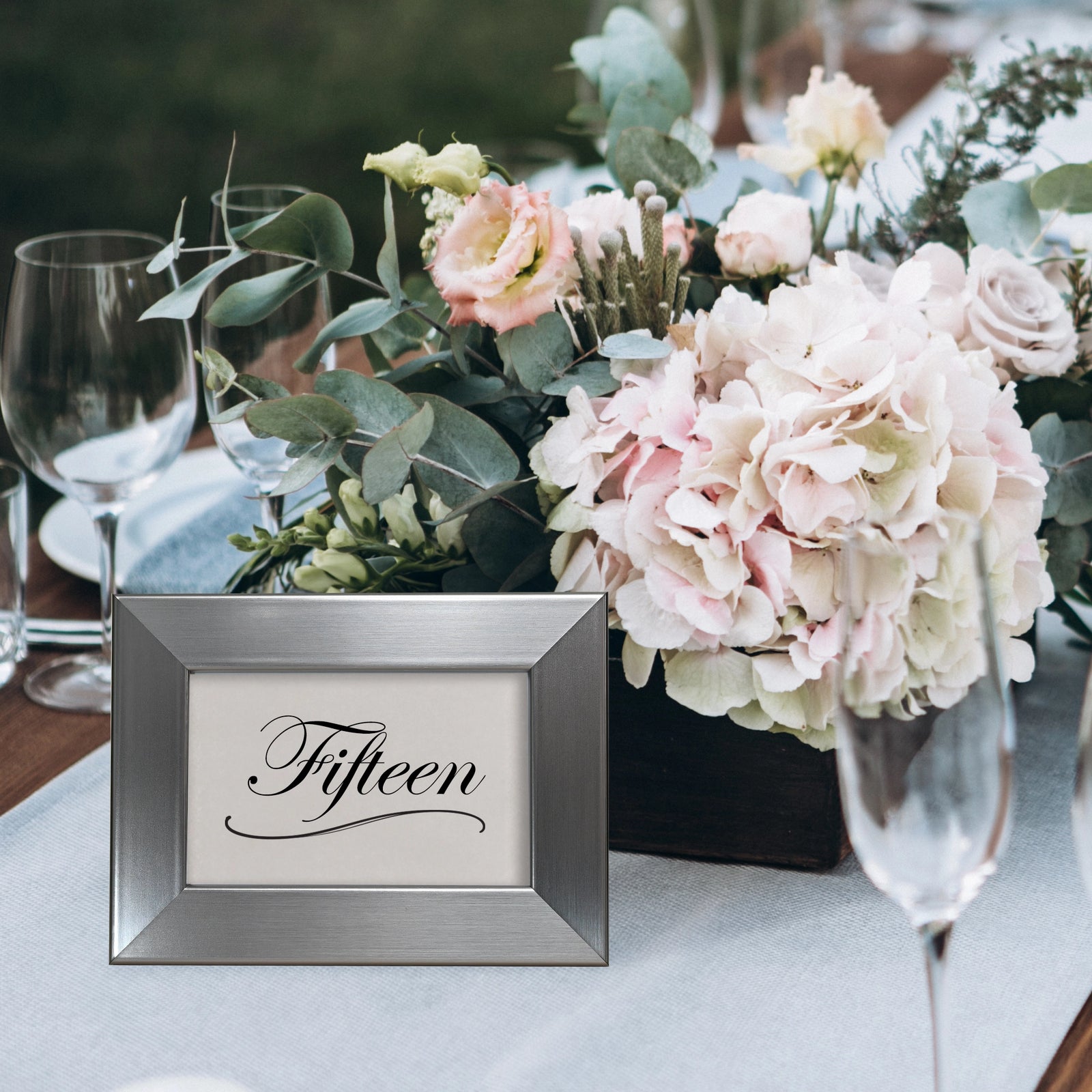 Architectural Stainless Steel Table Number Frame