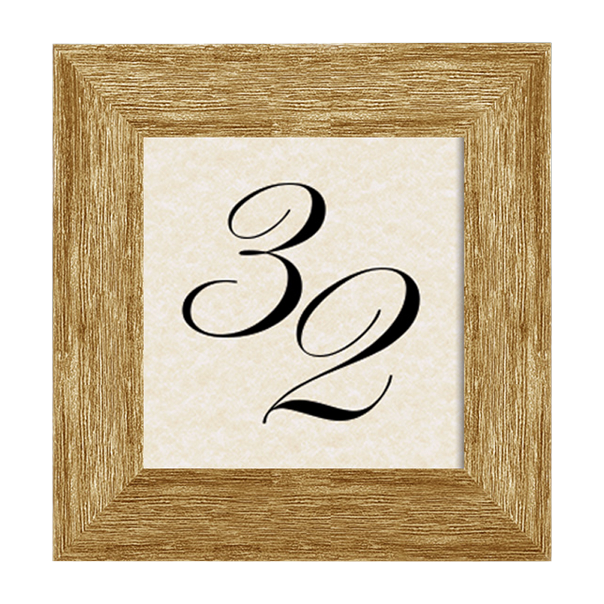 Barnwood Wooden Table Number Frame - Brown