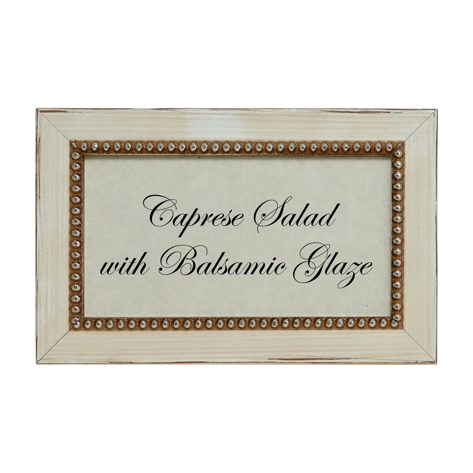 Versailles Beaded Wooden Buffet Sign Frame - Cream