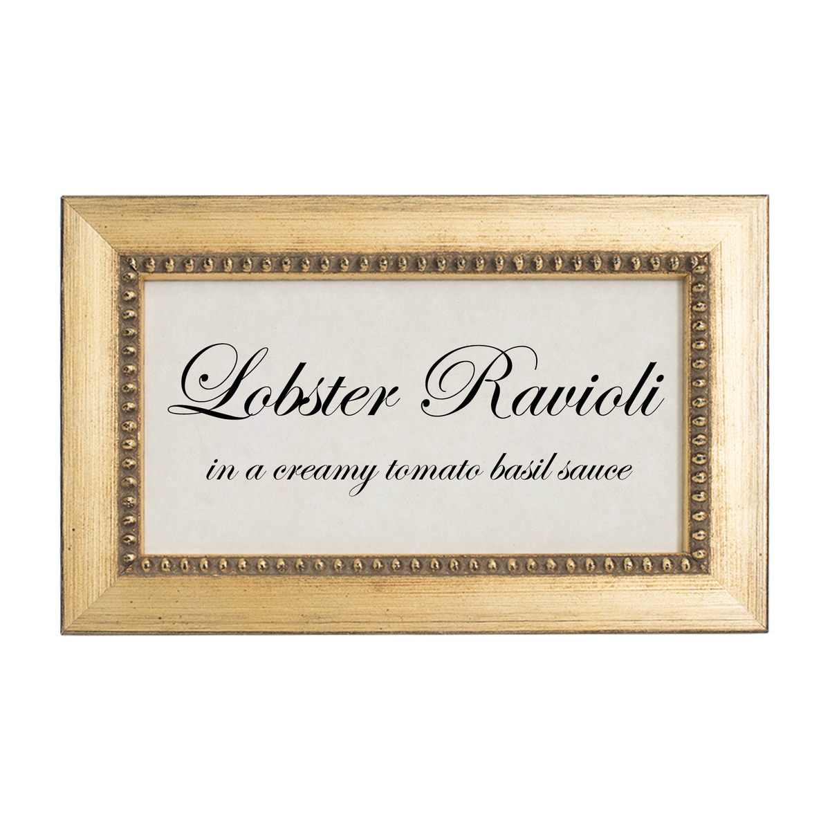 Versailles Beaded Wooden Buffet Sign Frame - Gold