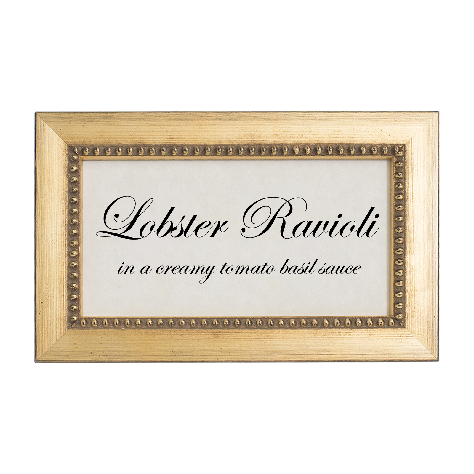 Versailles Beaded Wooden Buffet Sign Frame - Gold