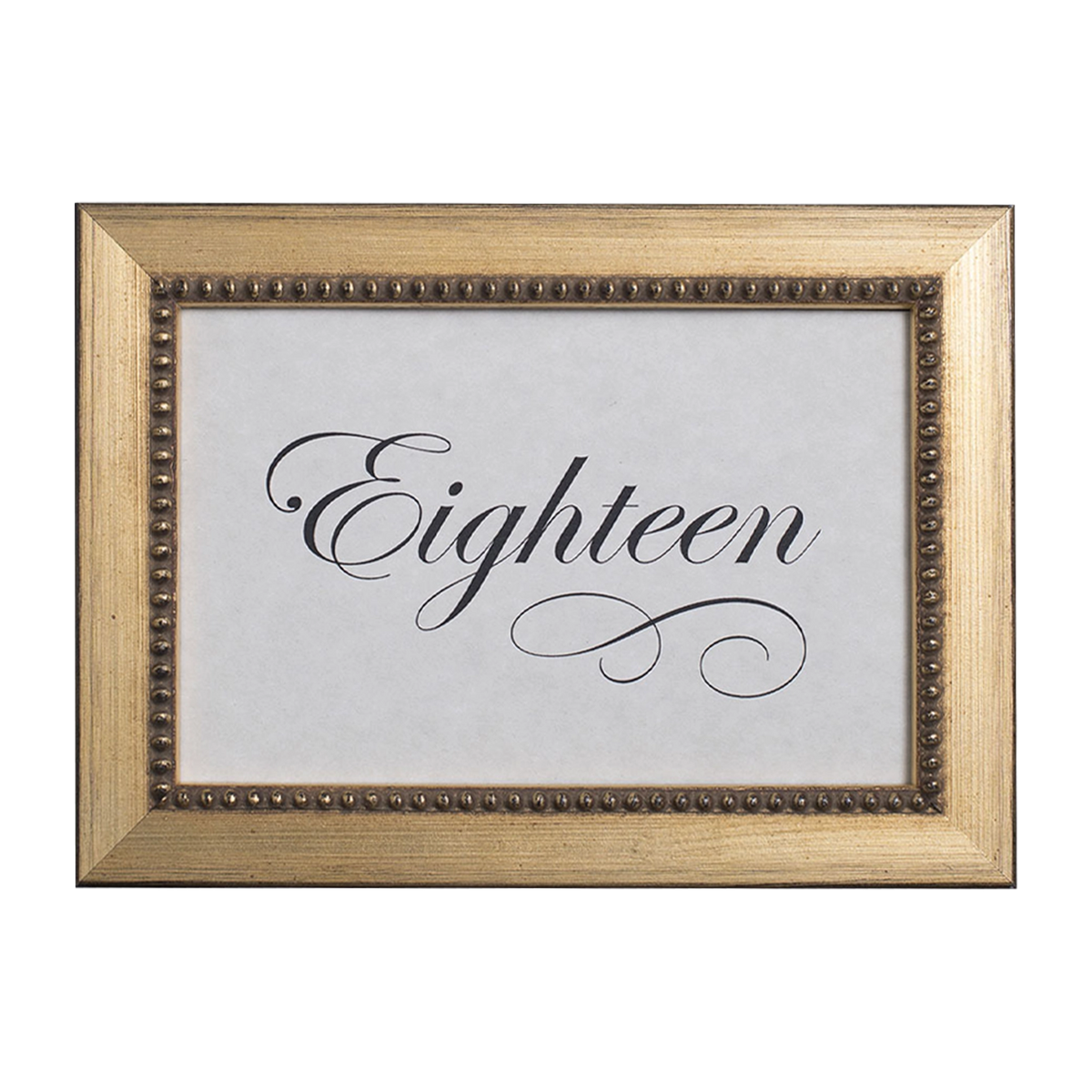 Versailles Beaded Wooden Table Number Frame - Gold