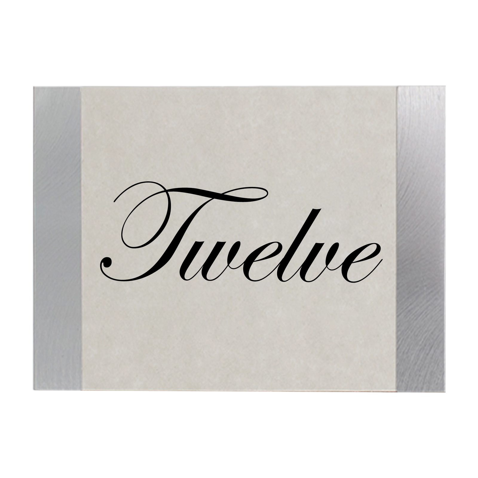 Eclipse Brushed Silver Table Number Frame