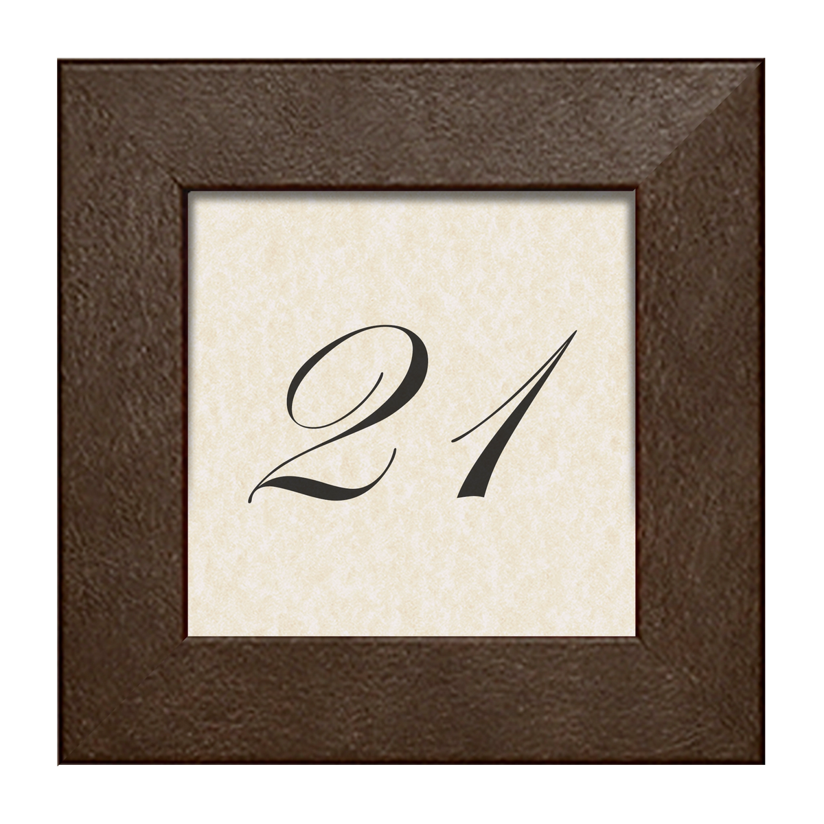 Buckingham Leather Table Number Frame