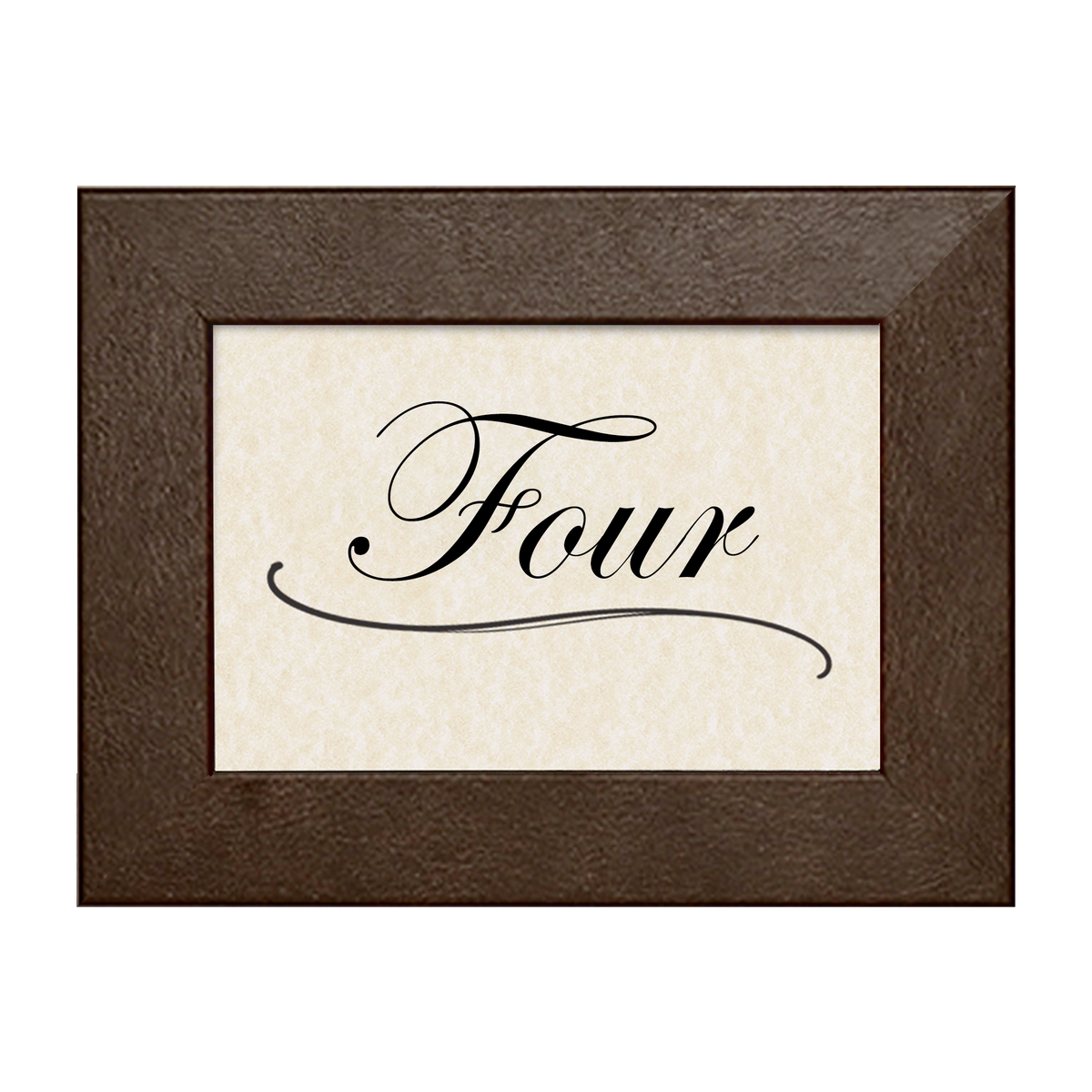 Buckingham Leather Table Number Frame