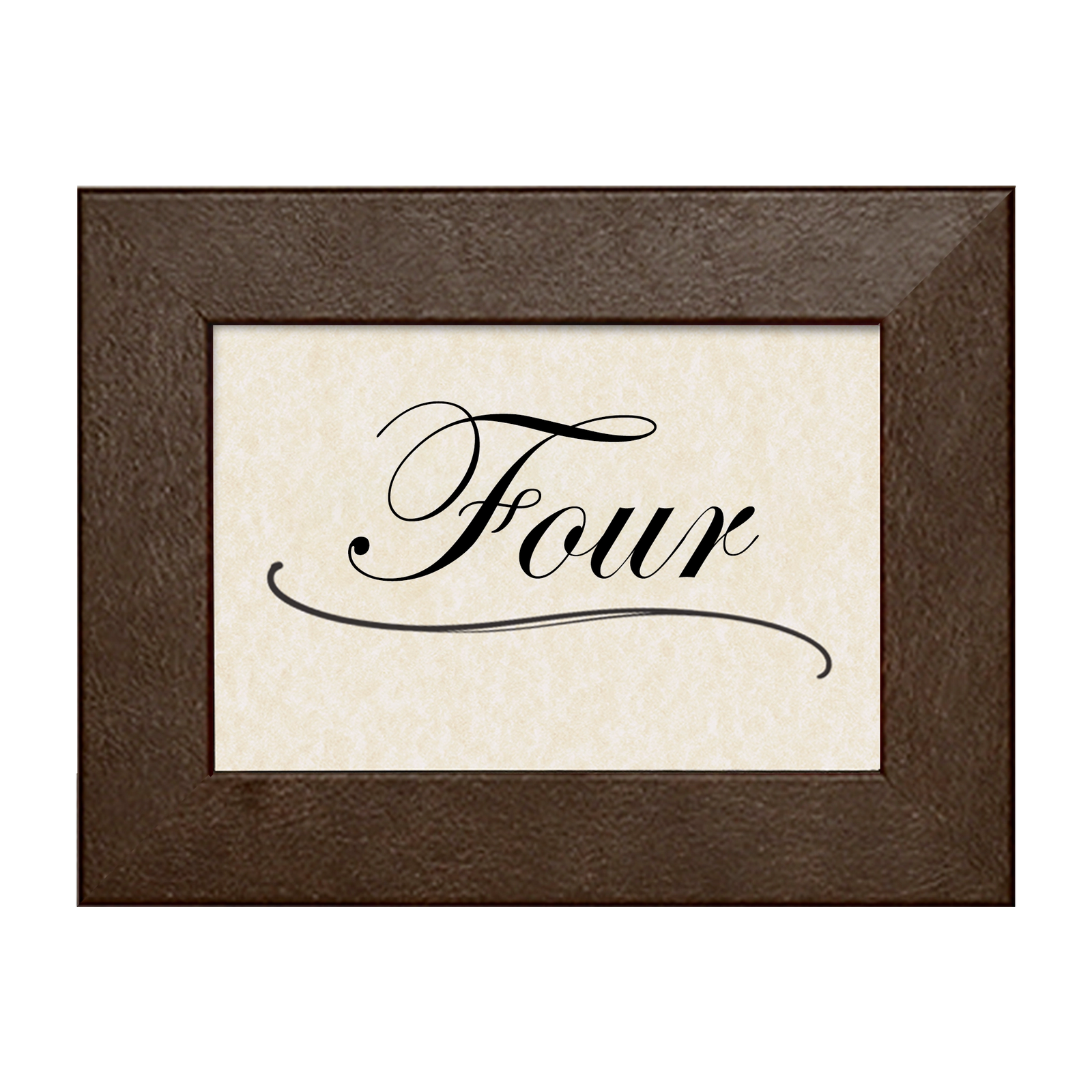 Buckingham Leather Table Number Frame