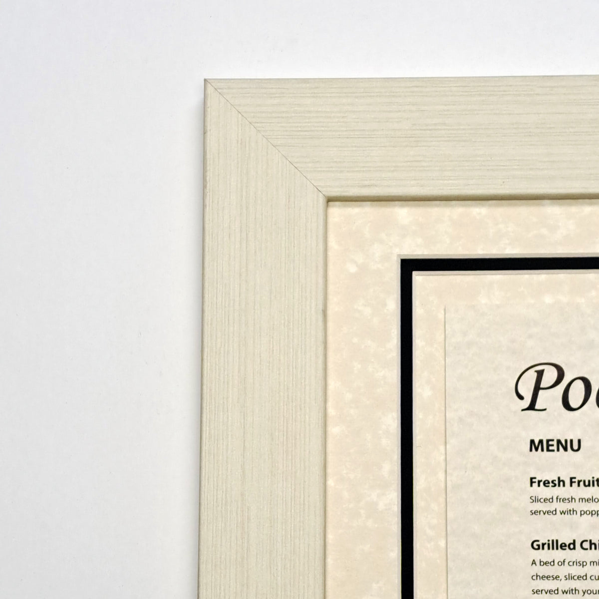 Coconut White Distressed Directional Sign Rear Loading Frame