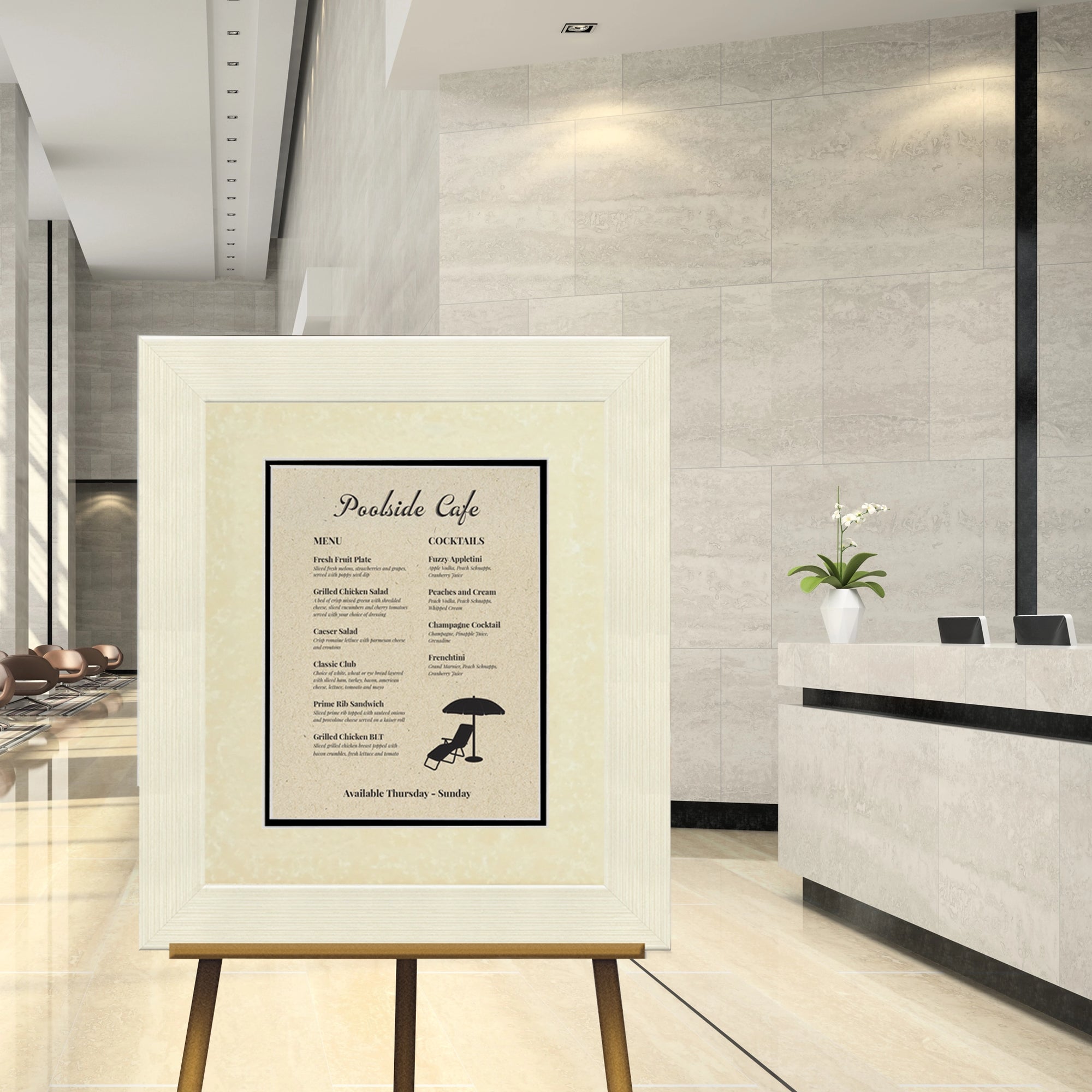 Directional Signage Back Loading Frames - Hospitality Frames