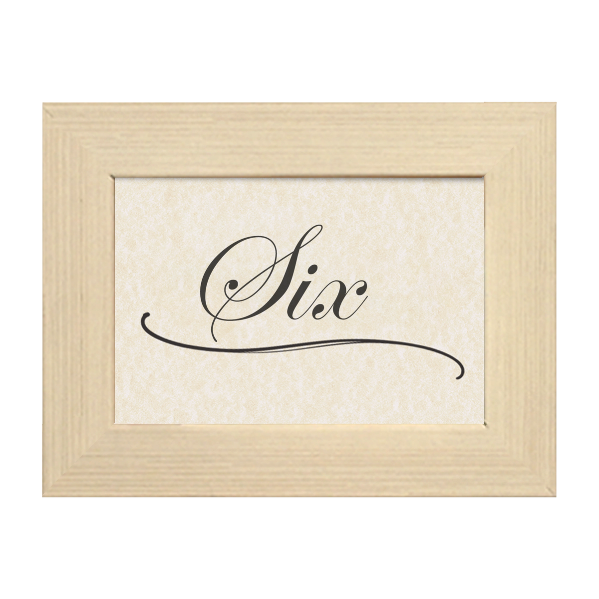 Coconut White table Number Frame