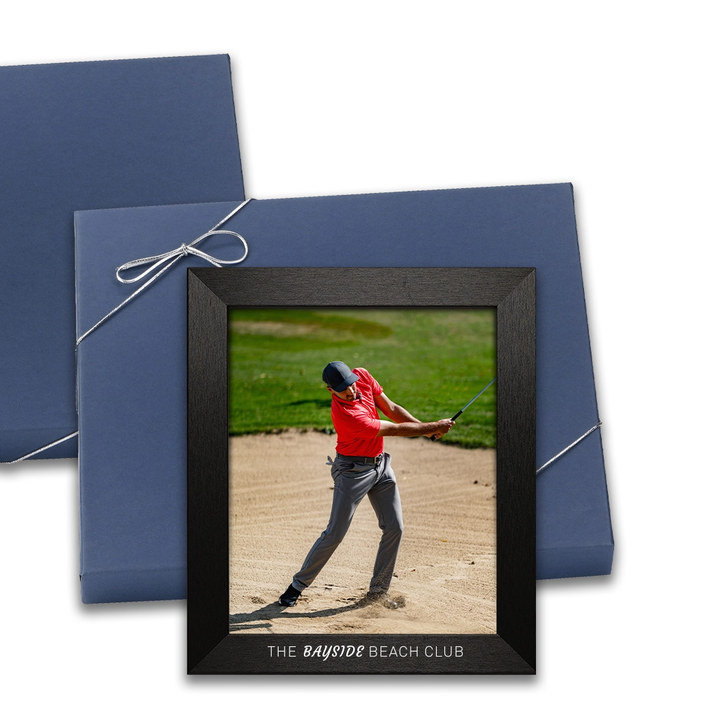 An Aero Black Frame with Imprint on Gift boxes