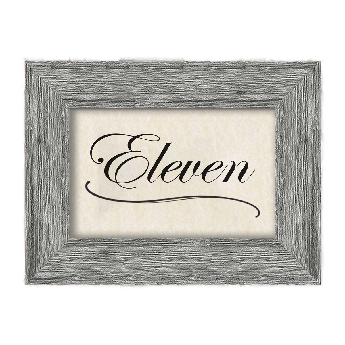 Driftwood Wooden Table Number Frame - Grey