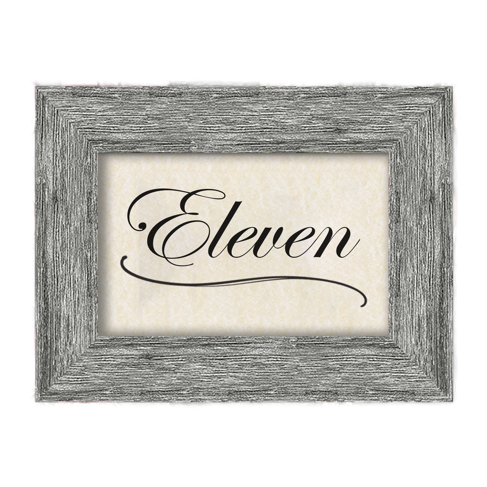 Driftwood Wooden Table Number Frame - Grey