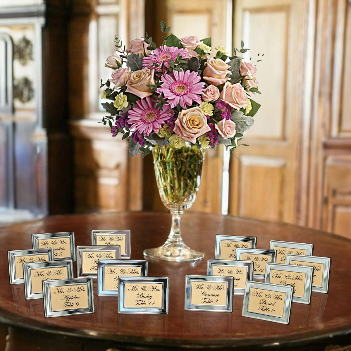 Kensington Silver Place Card Frame