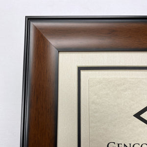Keystone Walnut Directional Signage Front Loading Frame