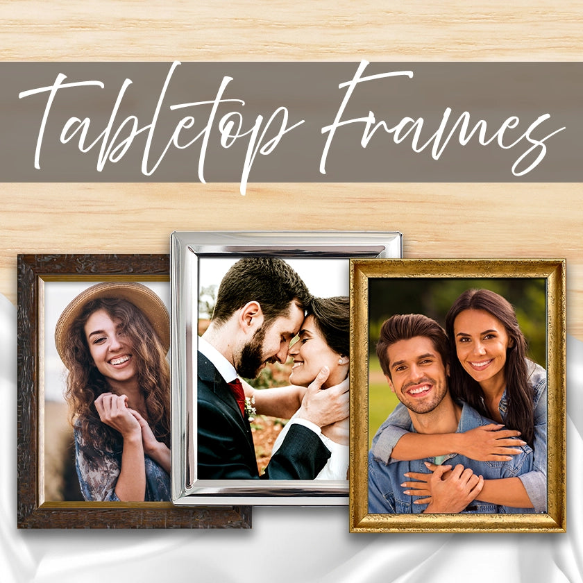 3 beautiful frames, Aspen, Tudor Silver, and Mozart Gold for a Page Header for Tabletop Frames