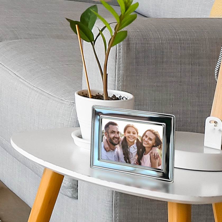 A Kensington Silver Small Frame on Coffee Table