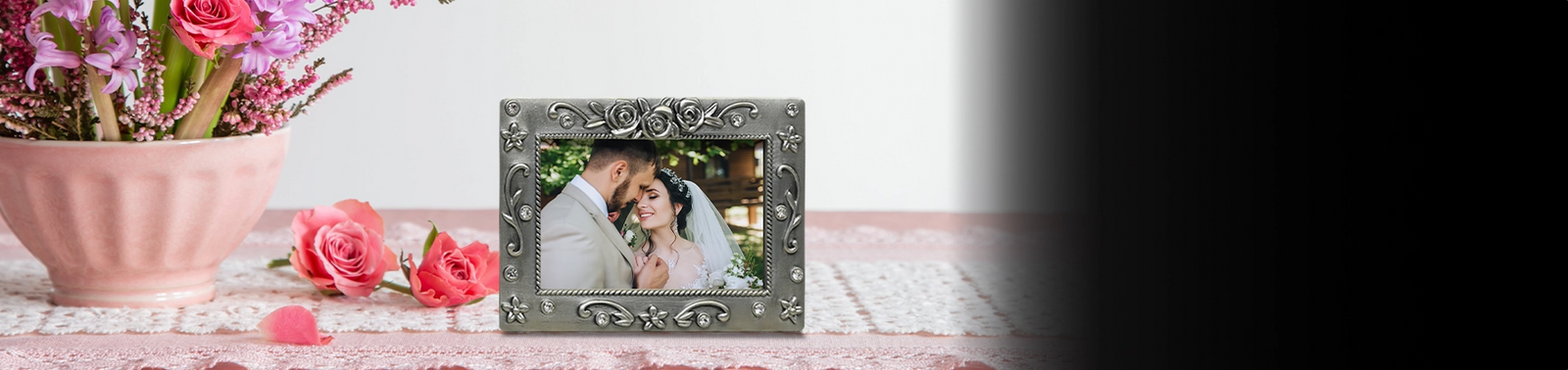 A Scarborough Small Frame on a table