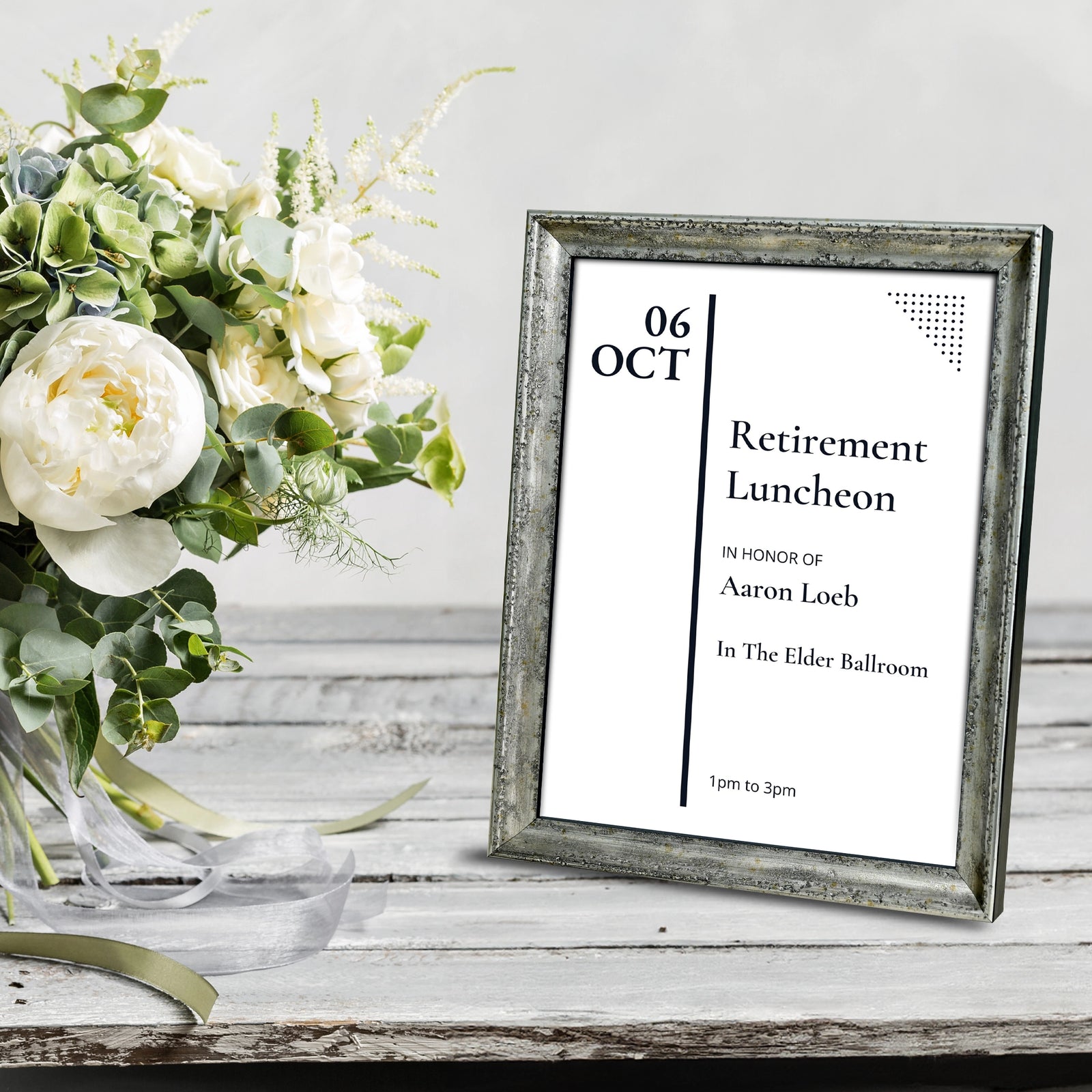 Mozart Collection Information Frame - Silver