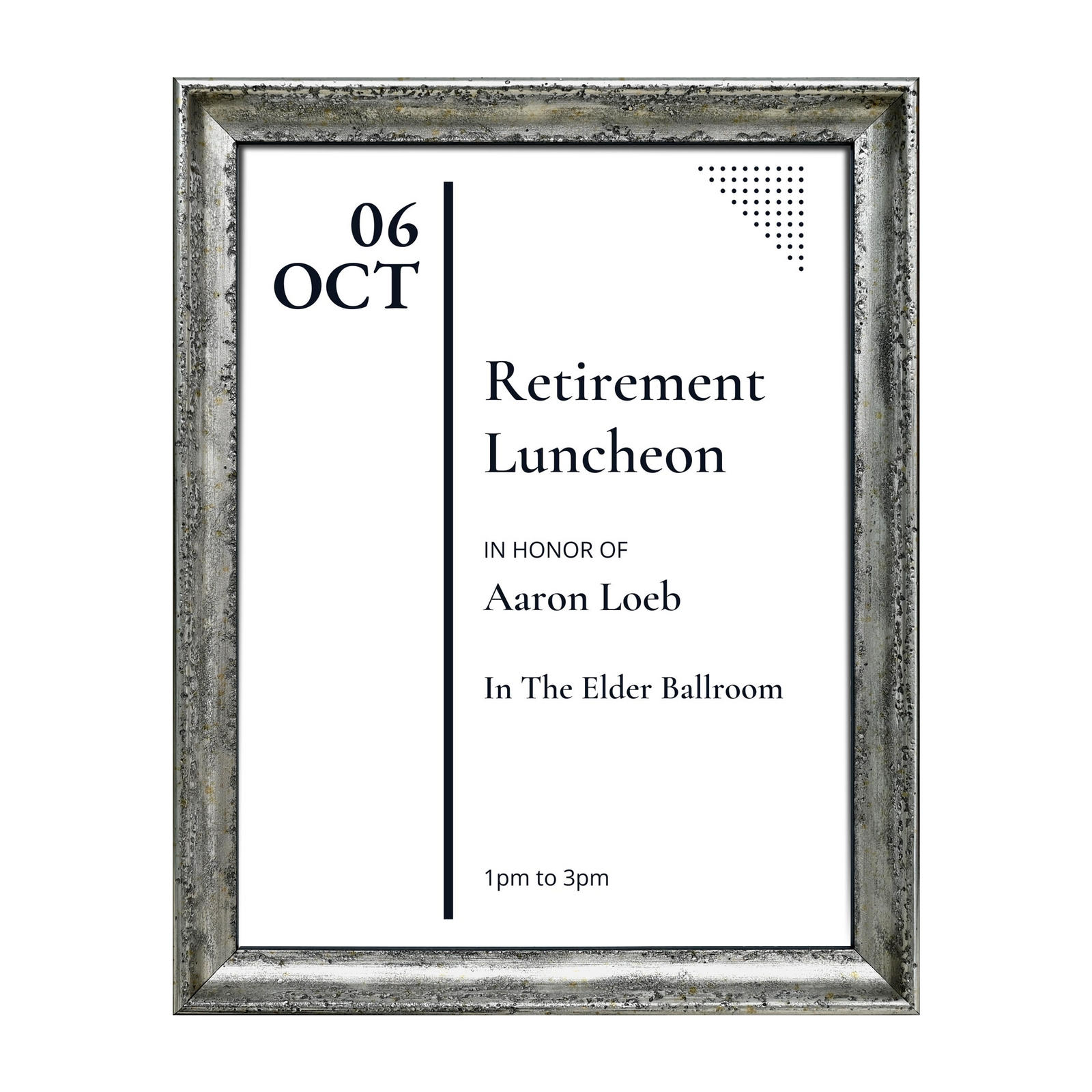 Mozart Collection Information Frame - Silver