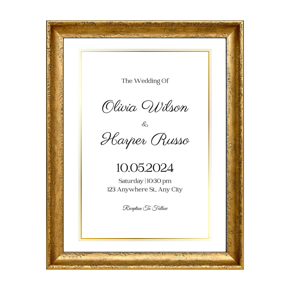 Mozart Collection Information Frame - Gold