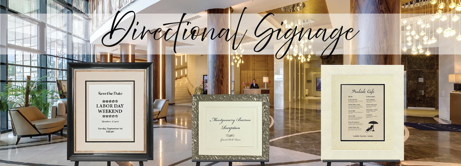 Signage Framelayout Directional Signage - Hospitality Frames