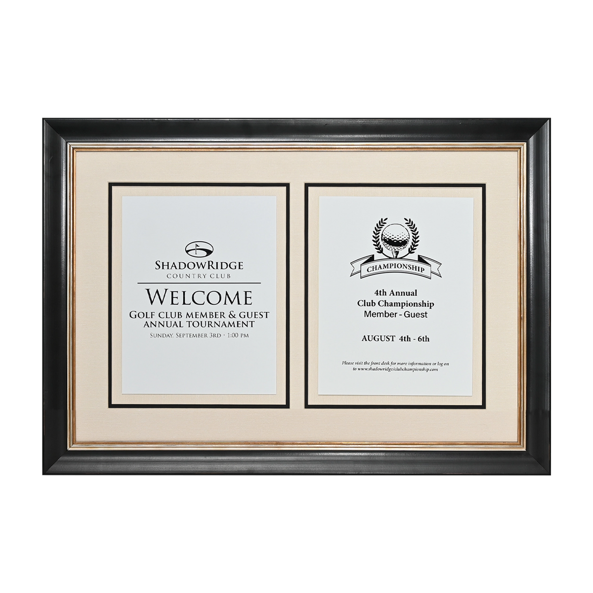 Pavilion Collection Directional Signage Front Loading Frame - Black