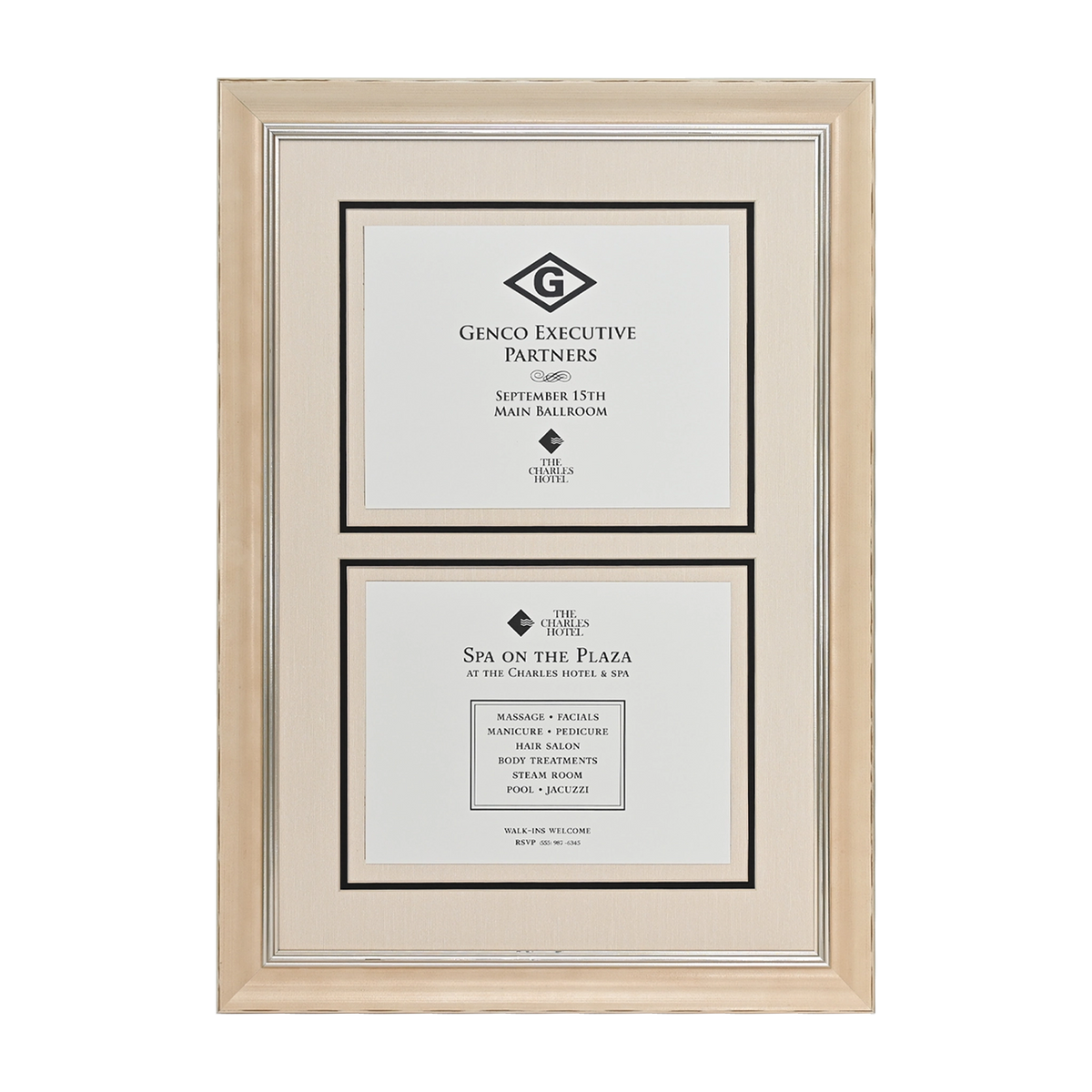 Pavilion Collection Directional Signage Front Loading Frame - Cream