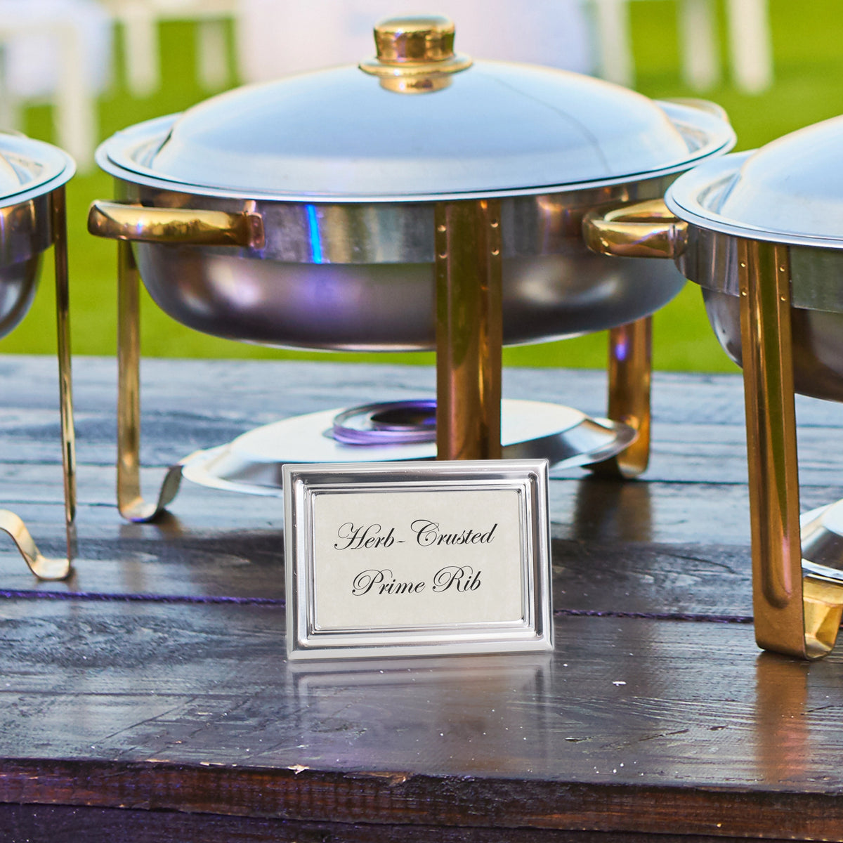 Royal Silver Buffet Sign Frame