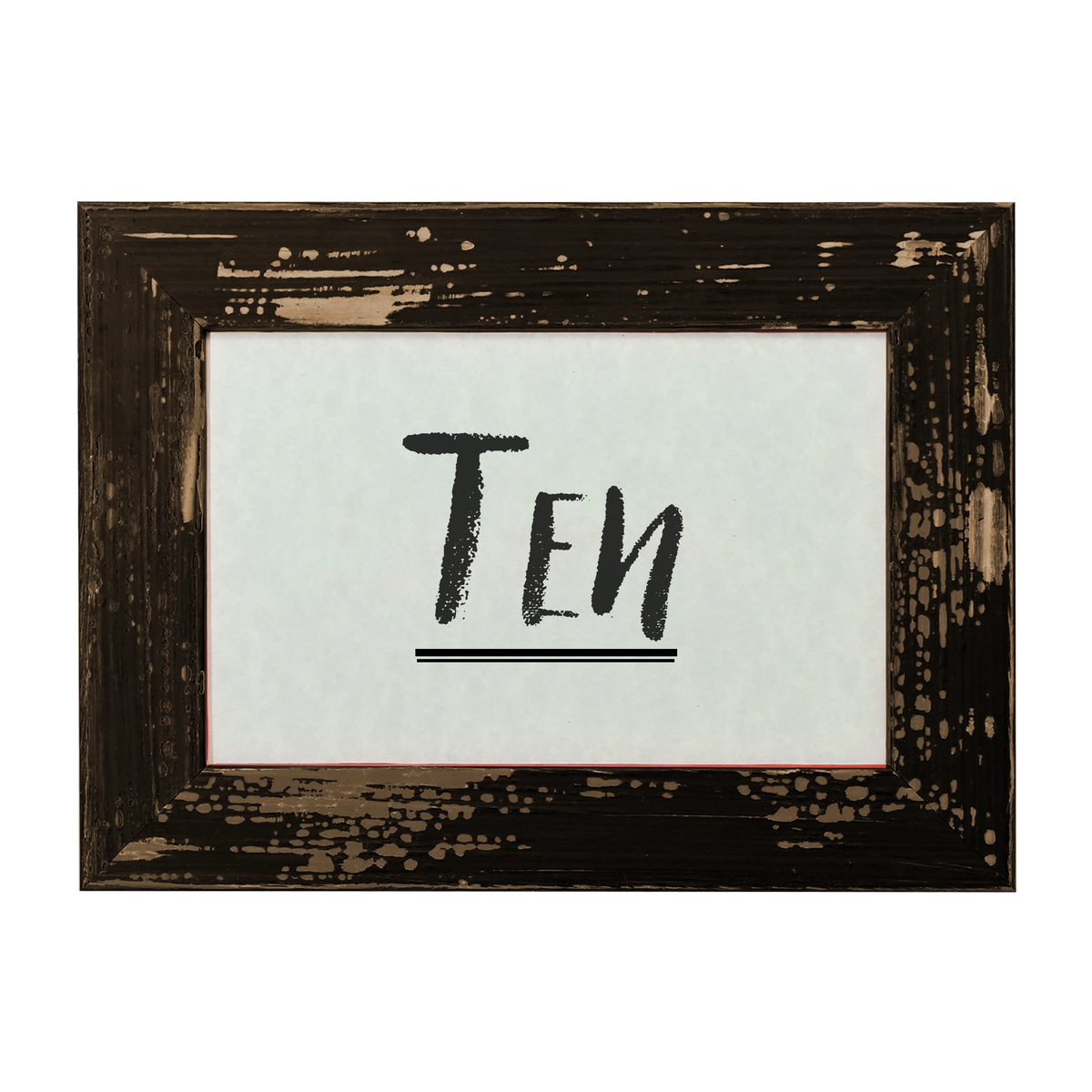 Saddle Ranch Table Number Frame - Black Shadow